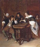 The Tric-trac players, Jan Steen